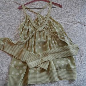 100% silk blouse with extra long ties